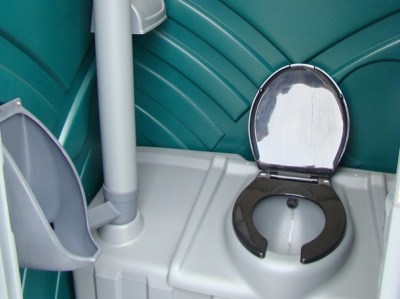 Binnenkant toilet bouw