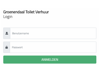 Groenendaal Toiletverhuur inloggen in klantportaal